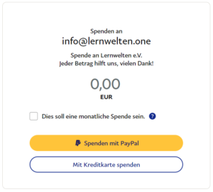 PayPal-Spende für Lernwelten e.V.